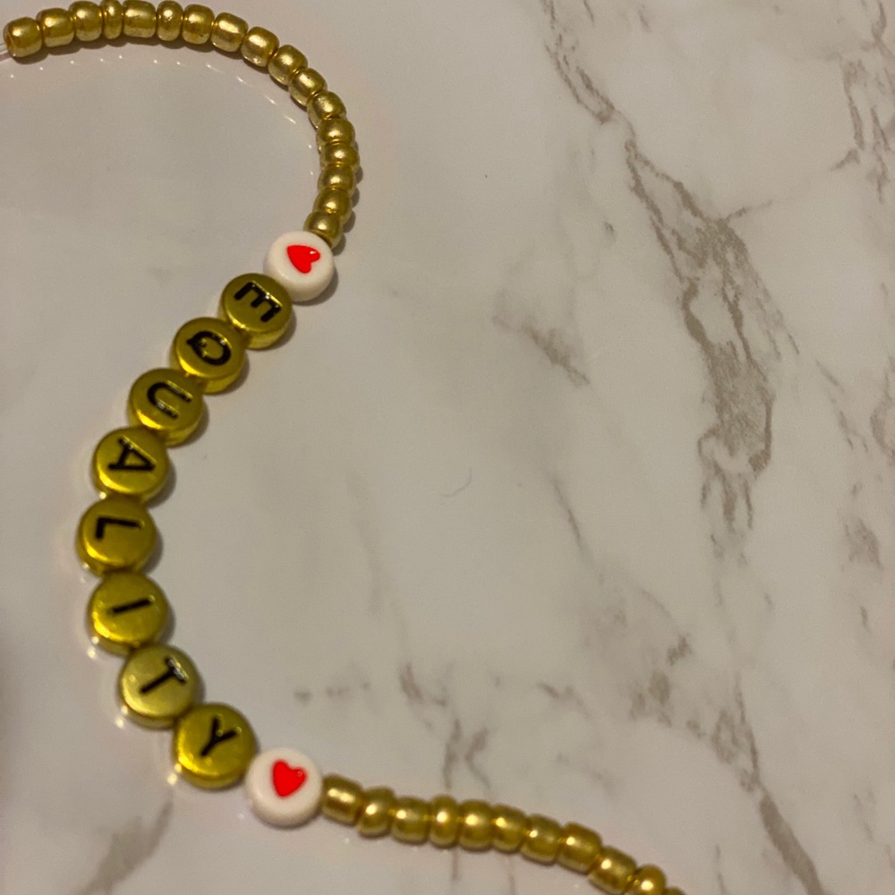 Equality gold beaded bracelet!